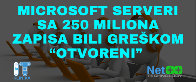 Microsoft serveri sa 250 miliona zapisa bili greškom “otvoreni”