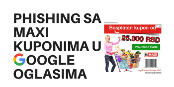 Phishing sa Maxi kuponima u Google oglasima