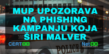 MUP upozorava na phishing kampanju koja širi malver